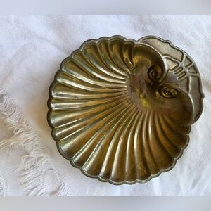 Vintage Silver Plated Shell Dish